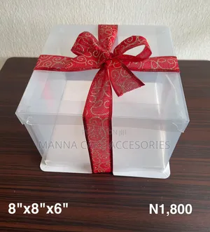 Transparent Cake Box 8"× 8"× 6"