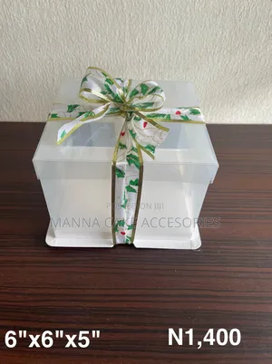 Transparent Cake Box 6"×6"×5"