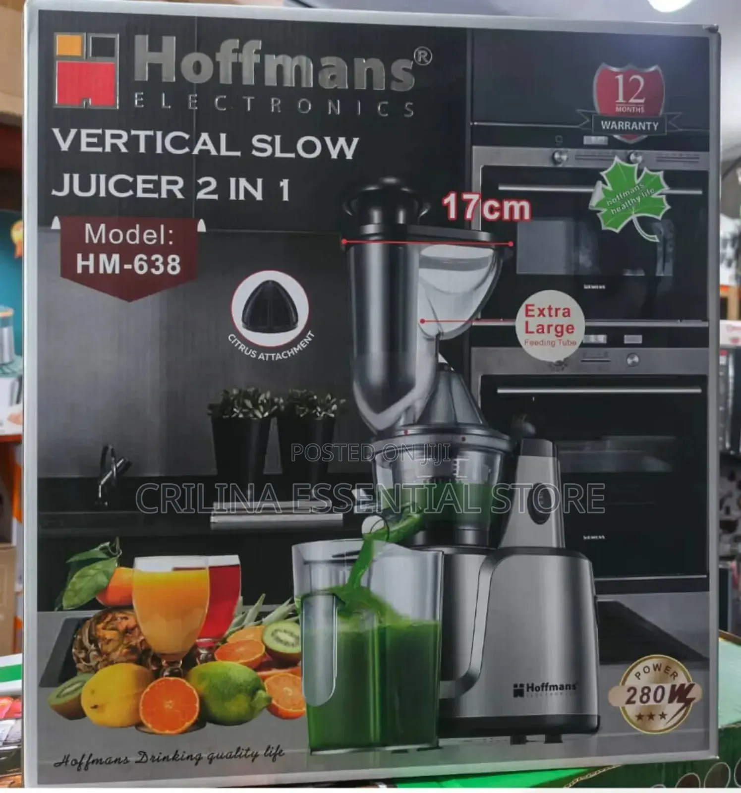 Vertical Slow Juicer 2in1