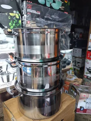 3 Set Stainless Stock Big Size Pot
