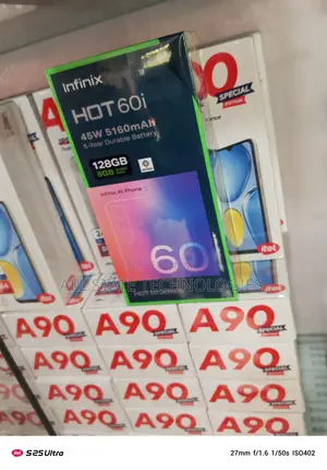 New Infinix Hot 60i 128 GB Black