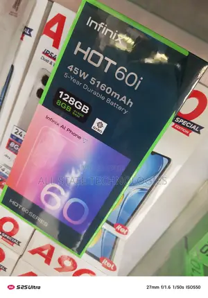 New Infinix Hot 60i 128 GB Black