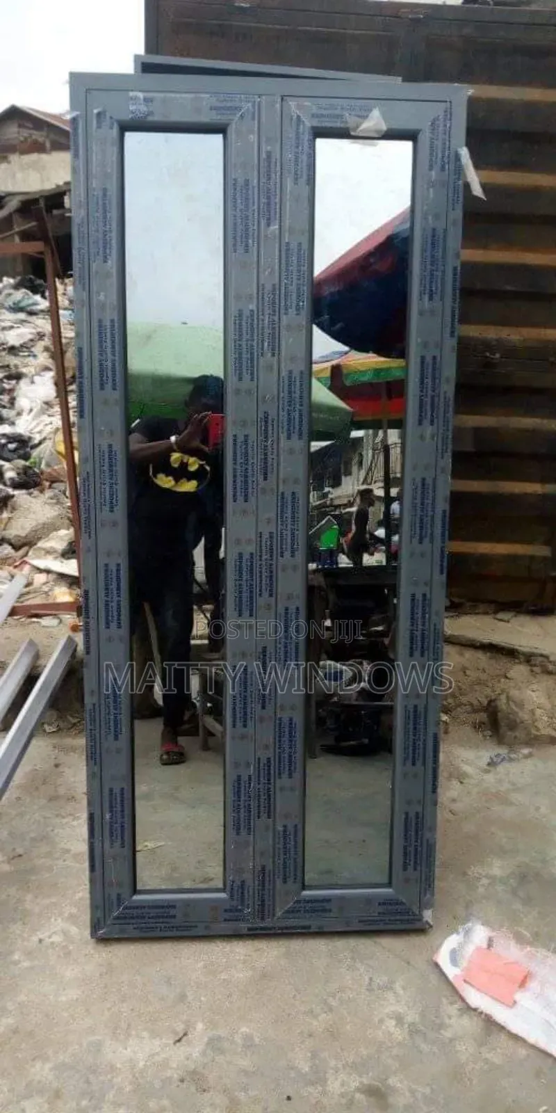 Grey Aluminum Casement Windows