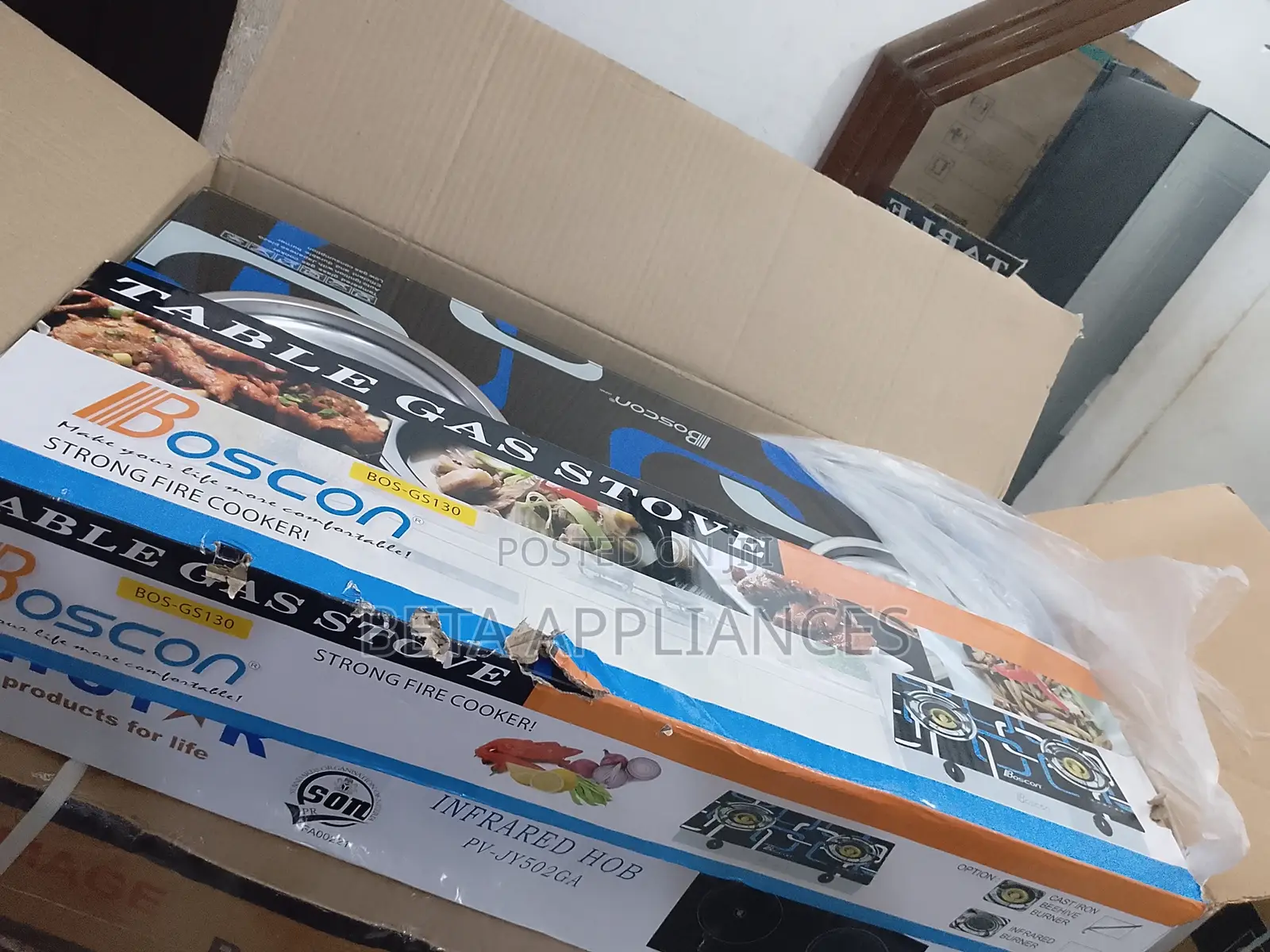 Boscon Compact Double Burner Gas Stove