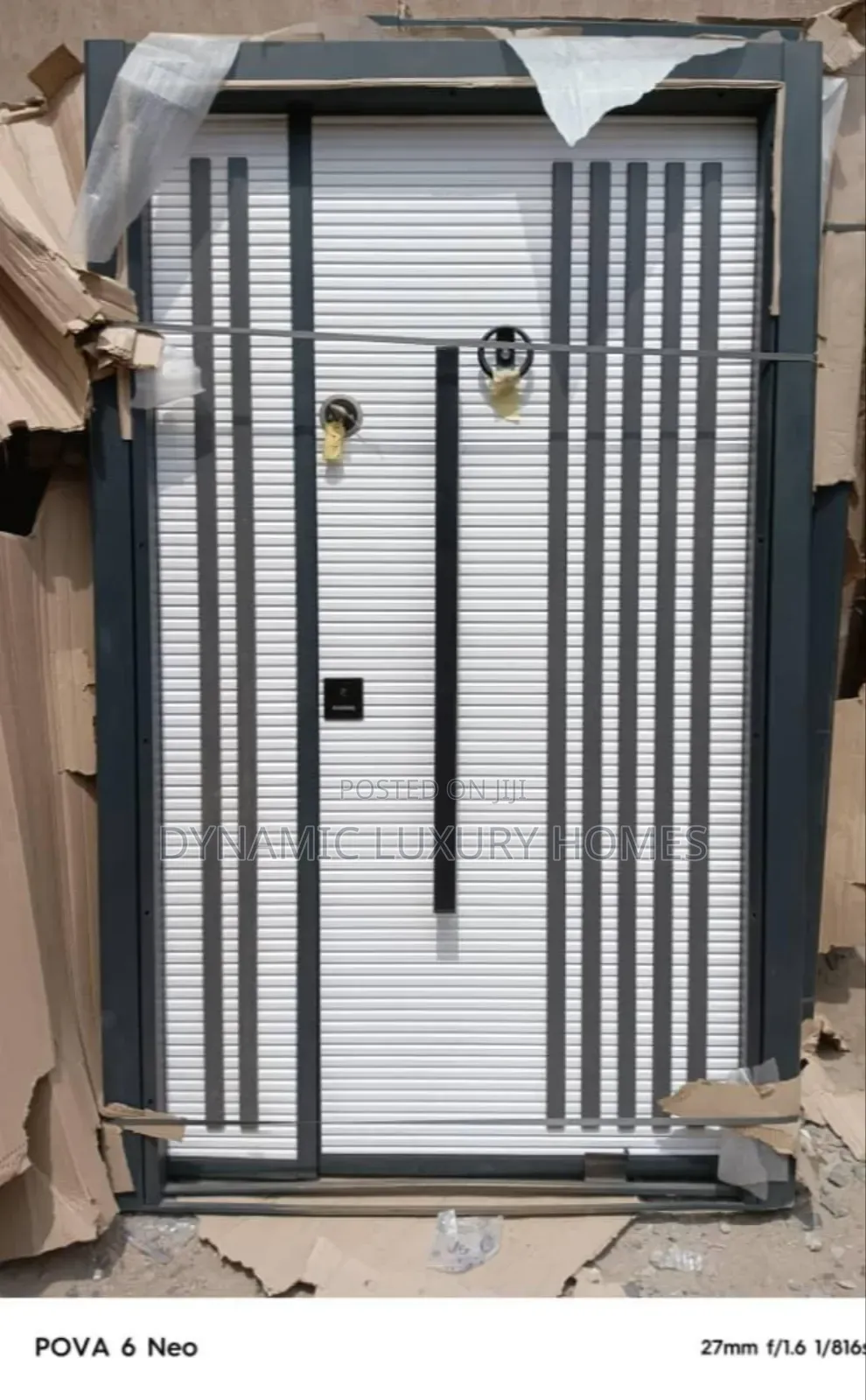 White and Black Design Double Turkish Security Door