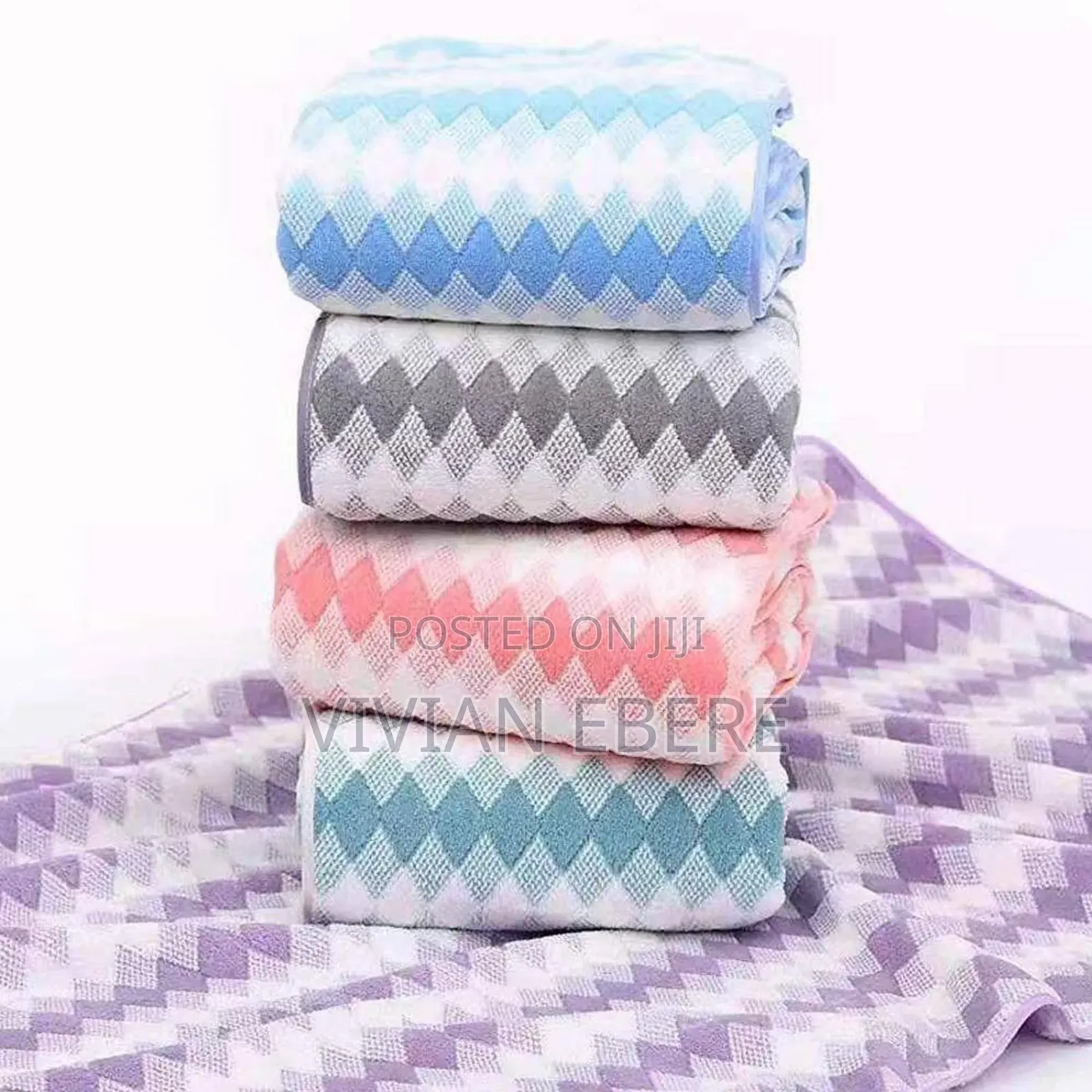 1pcs Microfiber Bath Pattern Towel
