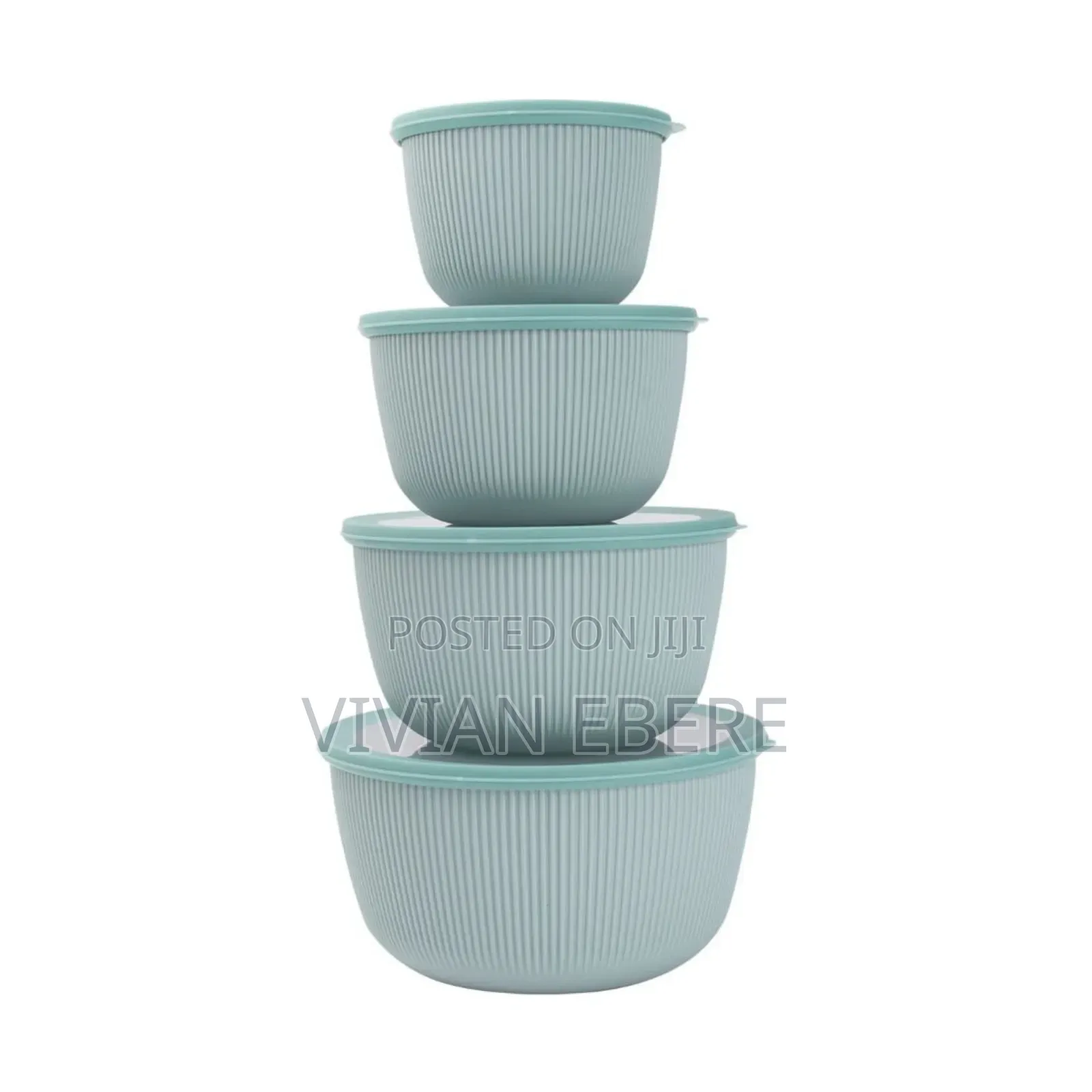 4pcs Round Plastic Food Storage Containers