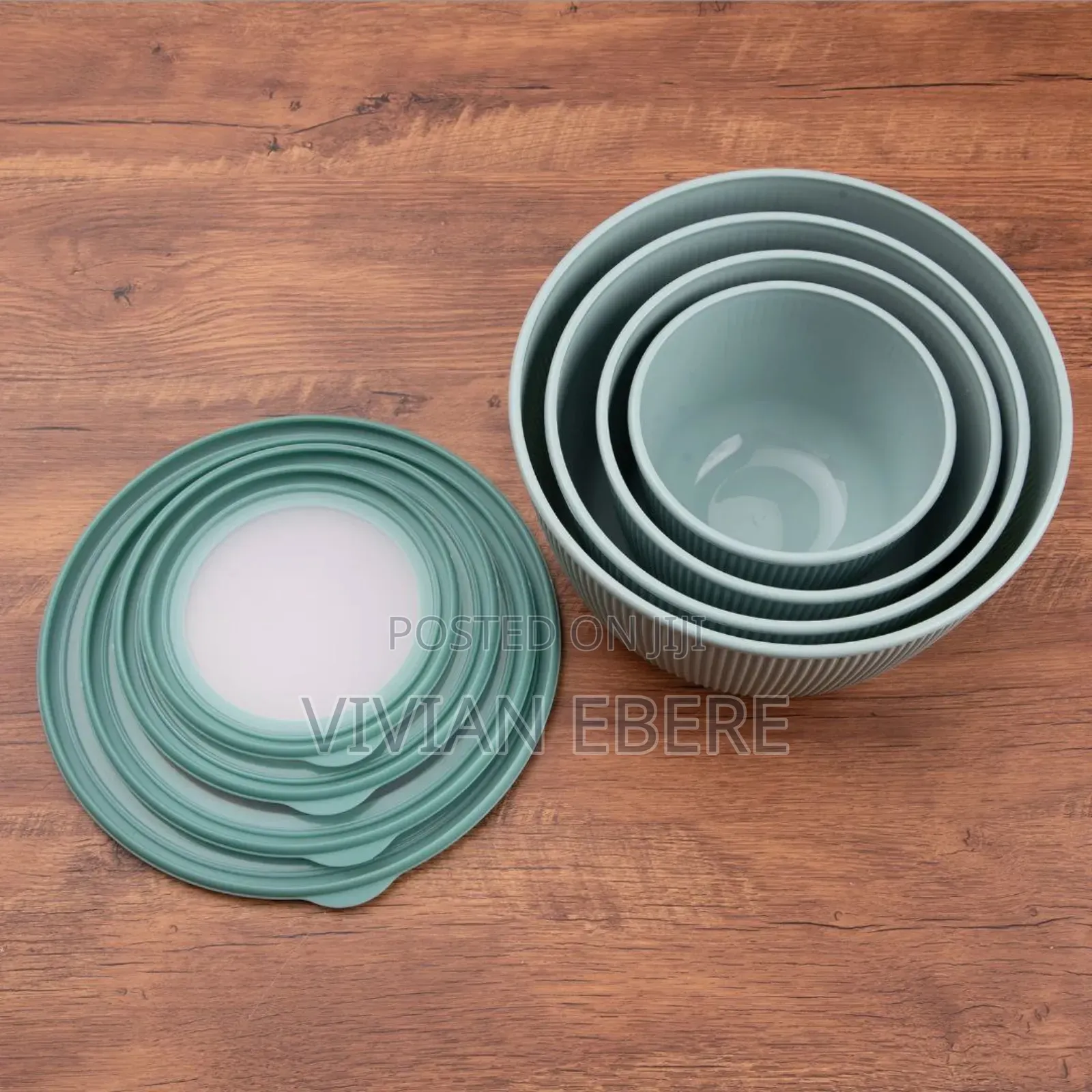 4pcs Round Plastic Food Storage Containers