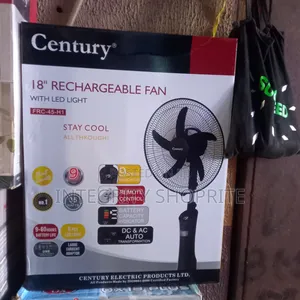 Century 18" Rechargeable Fan With Led Light