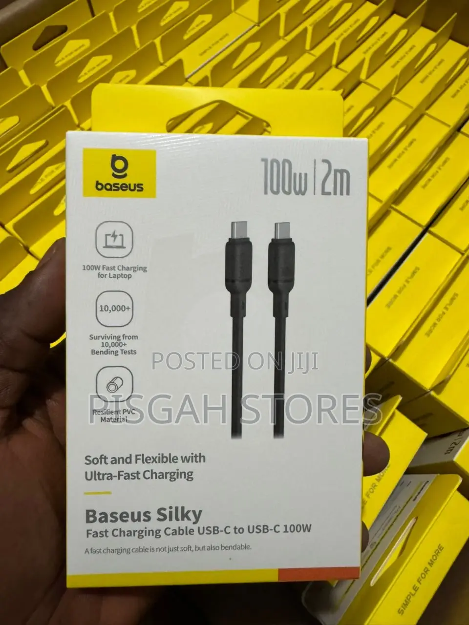 Baseus Silky Fast Charging Cable Usb-C to Usb-C 100w (Black White)