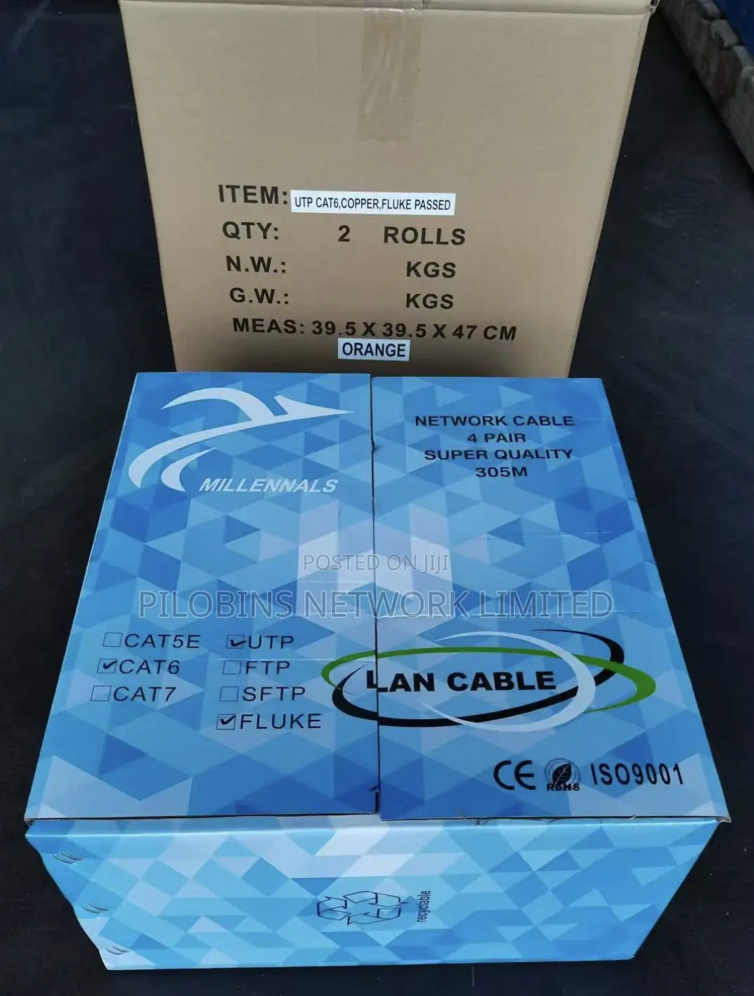Millennals 100% Copper Cat6 Cable