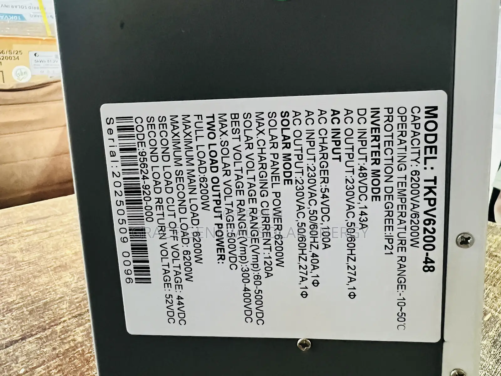 6.2kva Taico Hybrid Inverter