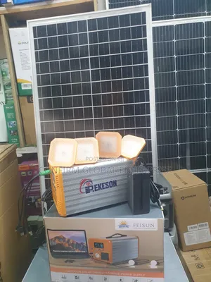 300w Solar Generator With 50w Solar Panel and 4 Bulbs