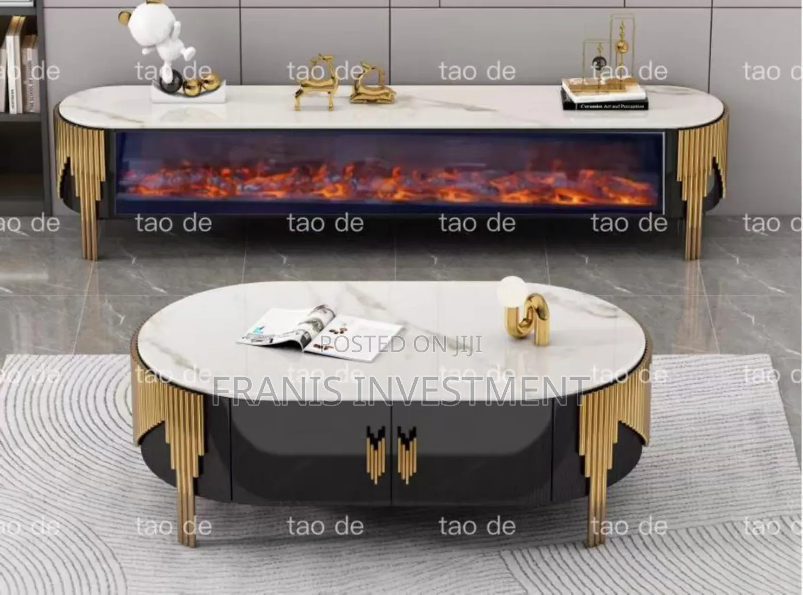 Center Table and Tv Sheve