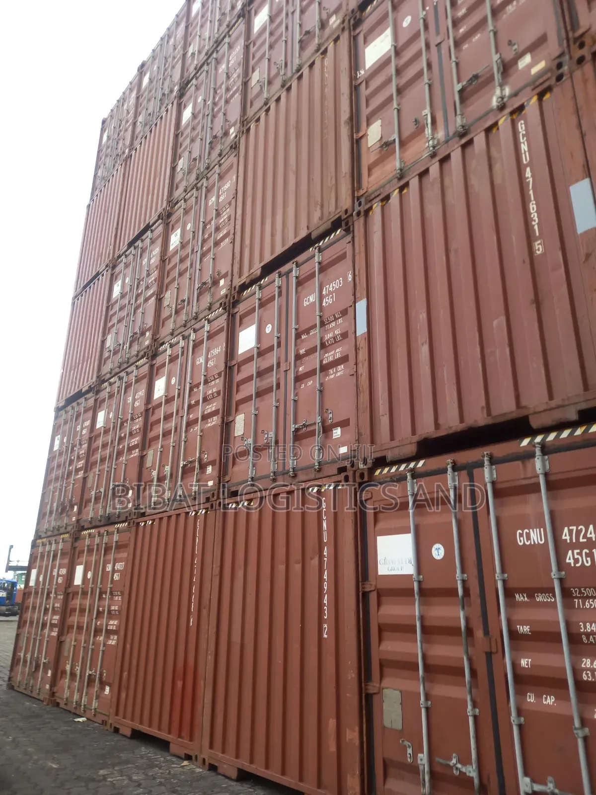 Export Standard Shipping Containers