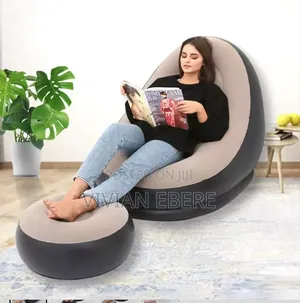 Inflatable Sofa With Foot Stool With Electric Pump