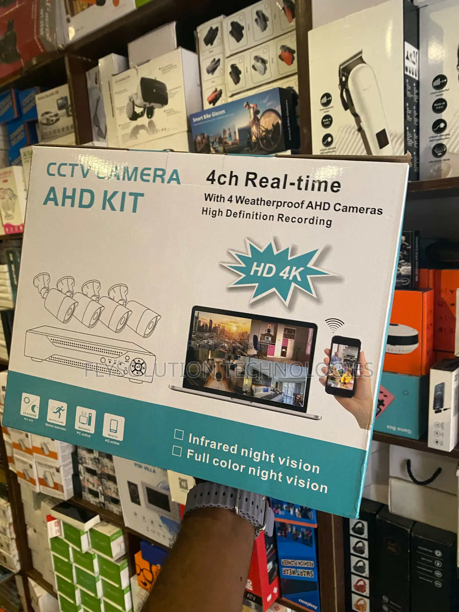 4ch Real-Time Ahd CCTV Surveillance Camera 4 Channel Kit (Wired) for ...