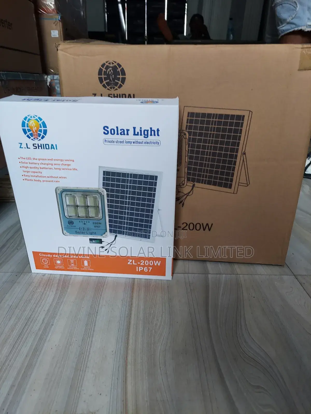 Rechargeable Solar Light 200watt With Panel