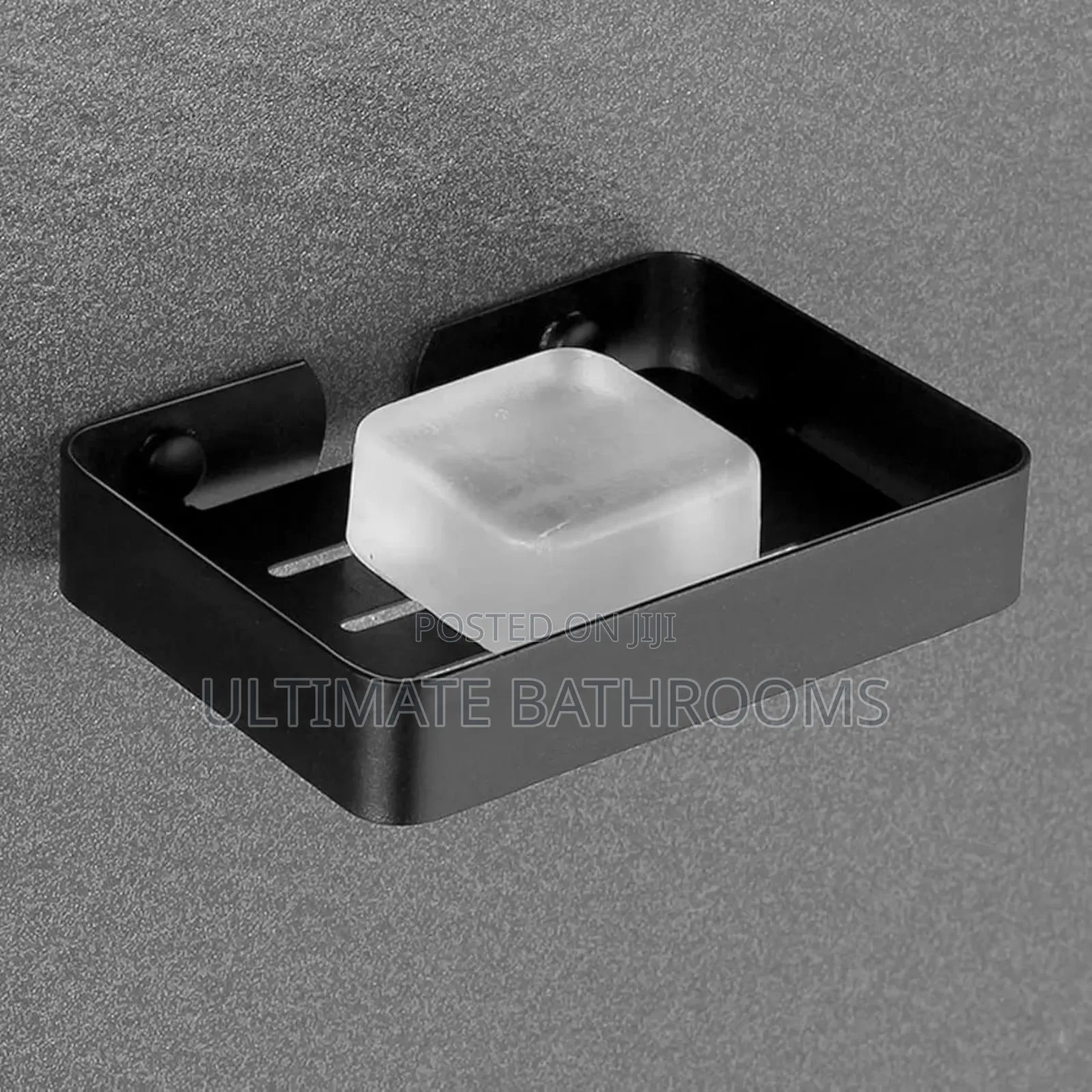 Wall-Mounted Black Basket Soap Holder