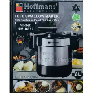Hoffmans 5.8l Swallow Maker All Purpose Machine - Yam + Fufu Pounder