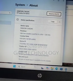 Laptop HP 14S 8GB Intel Core I5 SSD 256GB