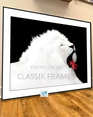 Hd Framed White Lion Canvas Digi Painting Wallart