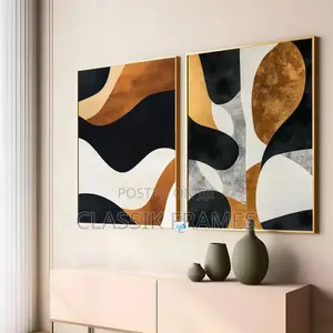 Hd Framed Abstract Gidi Painting With Gluter Framed Wallart
