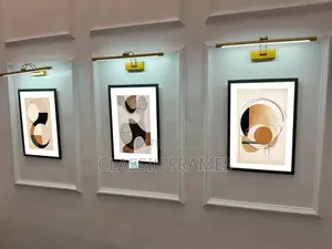 Hd Framed Black/White Gidi Painting Wallart