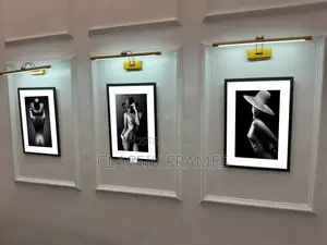 Hd Framed Black/White Gidi Painting Wallart