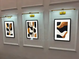Hd Framed Black/White Gidi Painting Wallart