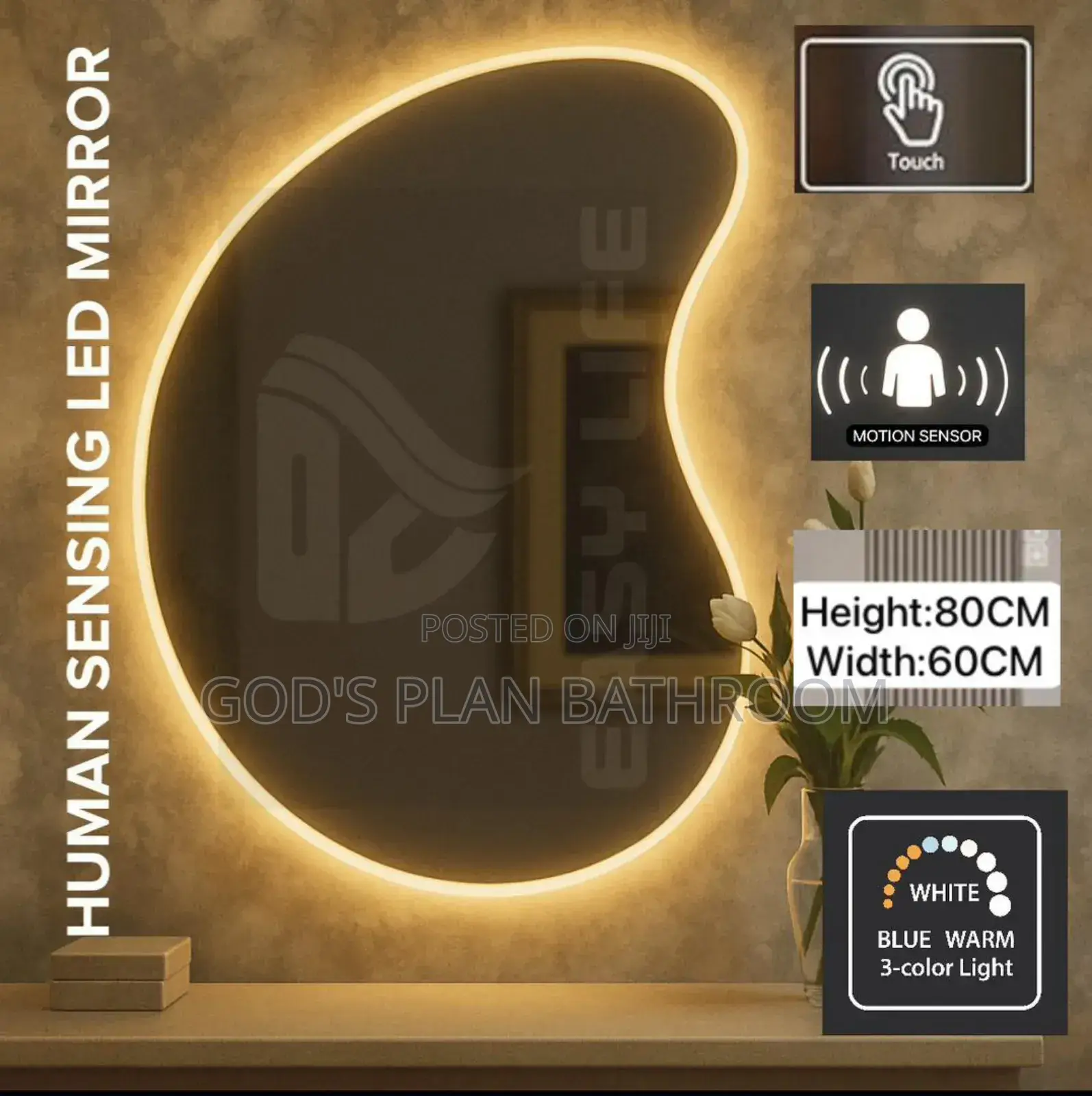 Human Motion Censor Led Mirror