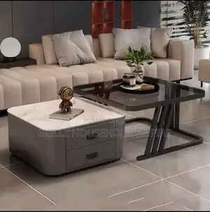 2in1 Marble Table With Drawer