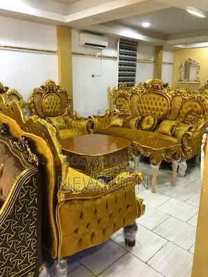 Egyptian Royal Set of Chairs With Tables.