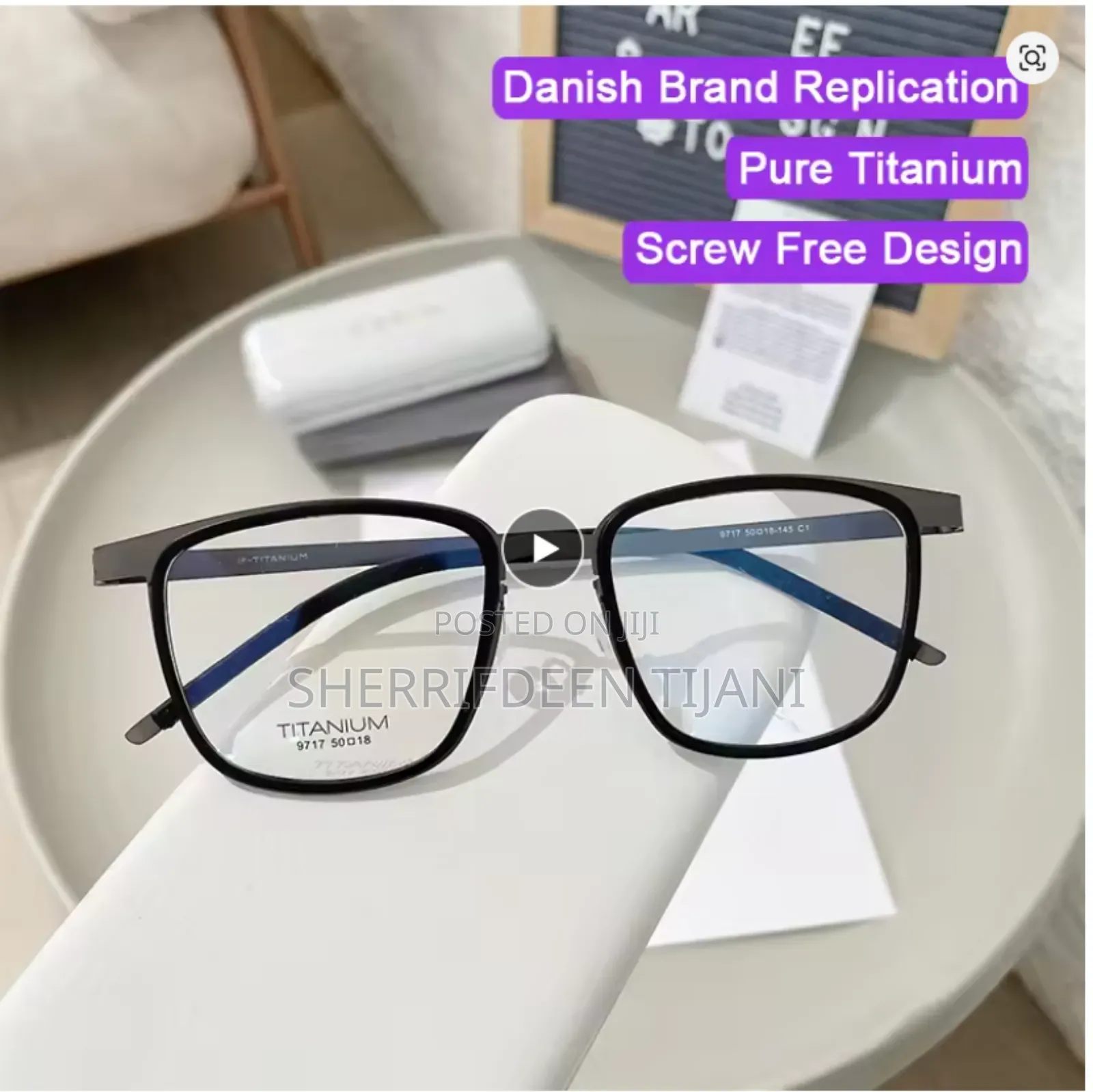 Screwless Pure Titanium Eyeglasses Frame