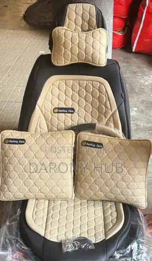 Best Selling Genuine Leather Seatcover Black/Cream/Brown