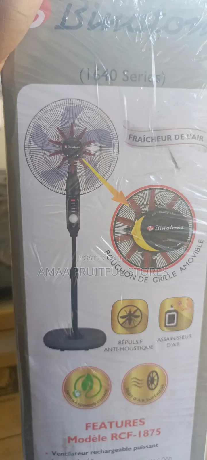 Binatone Rechargeable Fan 18"