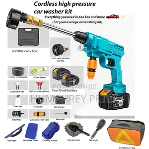Portable Car Wash Machine With 7-Piece Set of Cleaning Tools