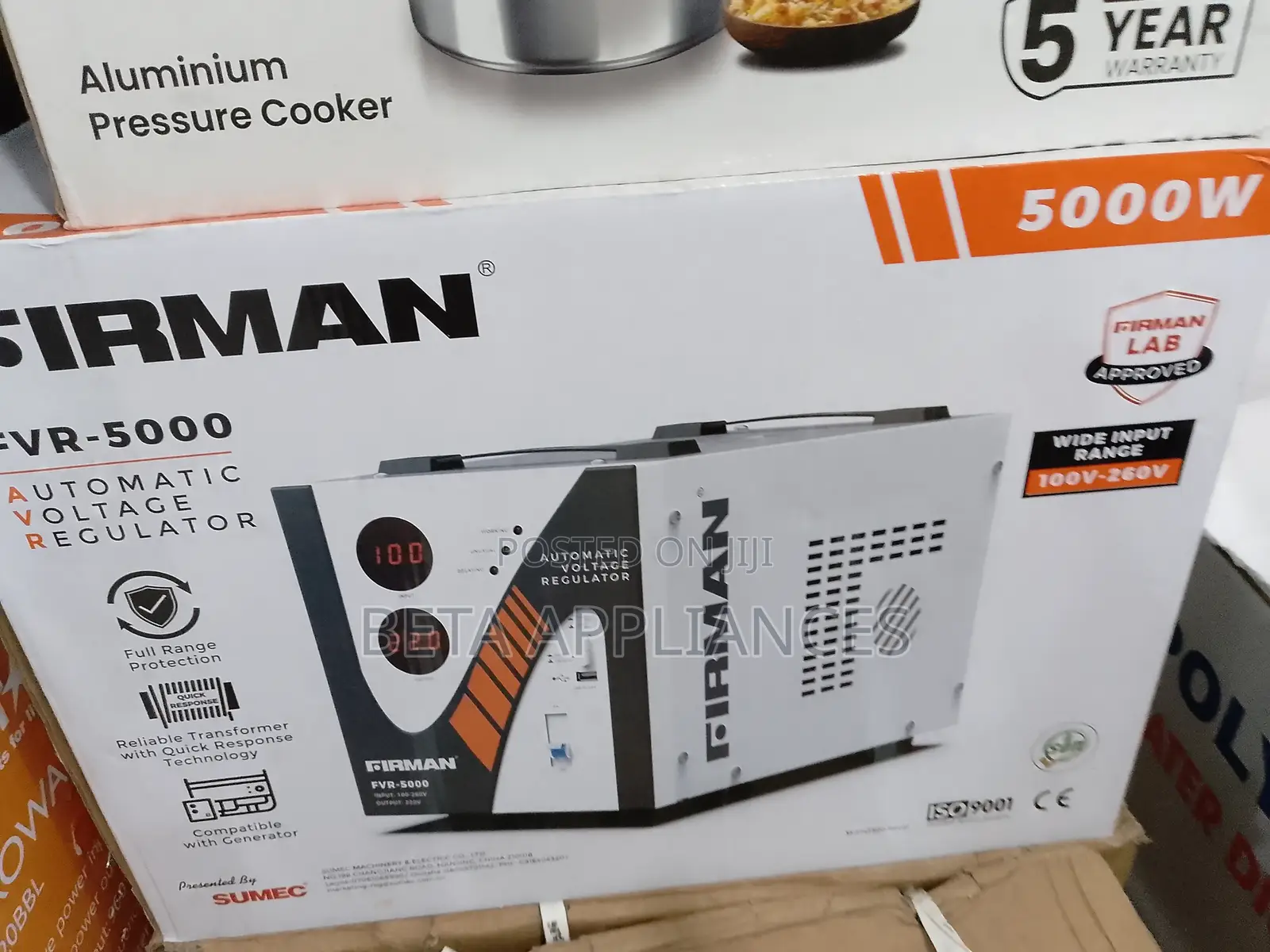 Firman 5000w Digital Stabilizer for Home Appliances