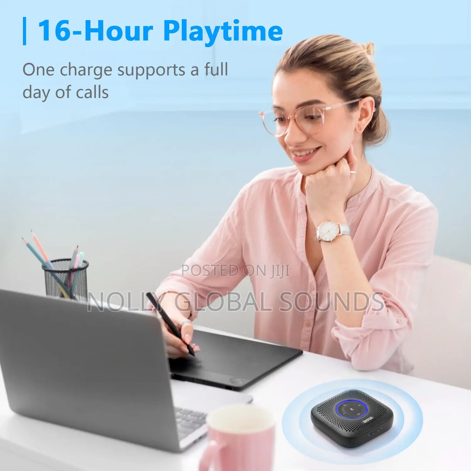 Boya Blobby Pro Bluetooth Conference Speakerphone, 360° Voice Pickup
