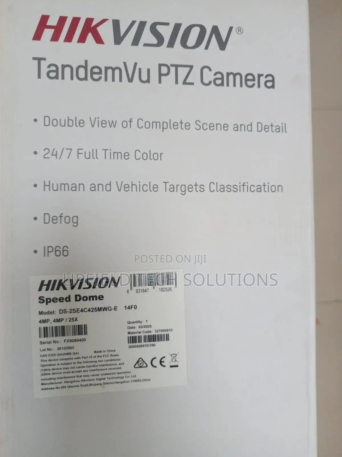 4mp 25x Tandemvu (Dual Lens) PTZ