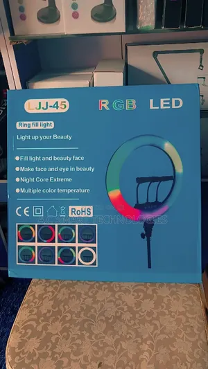 18-inches Rgb Ringlight Big Face,Light Stand And Three Phone Holder