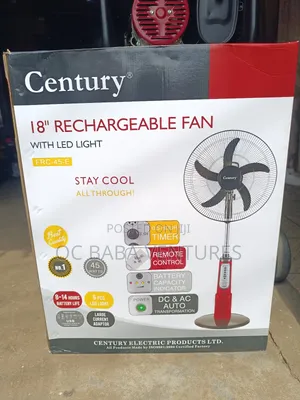Century 18 Inches Rechargeable Fan With Led Light