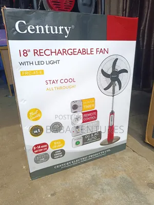 Century 18 Inches Rechargeable Fan With Led Light