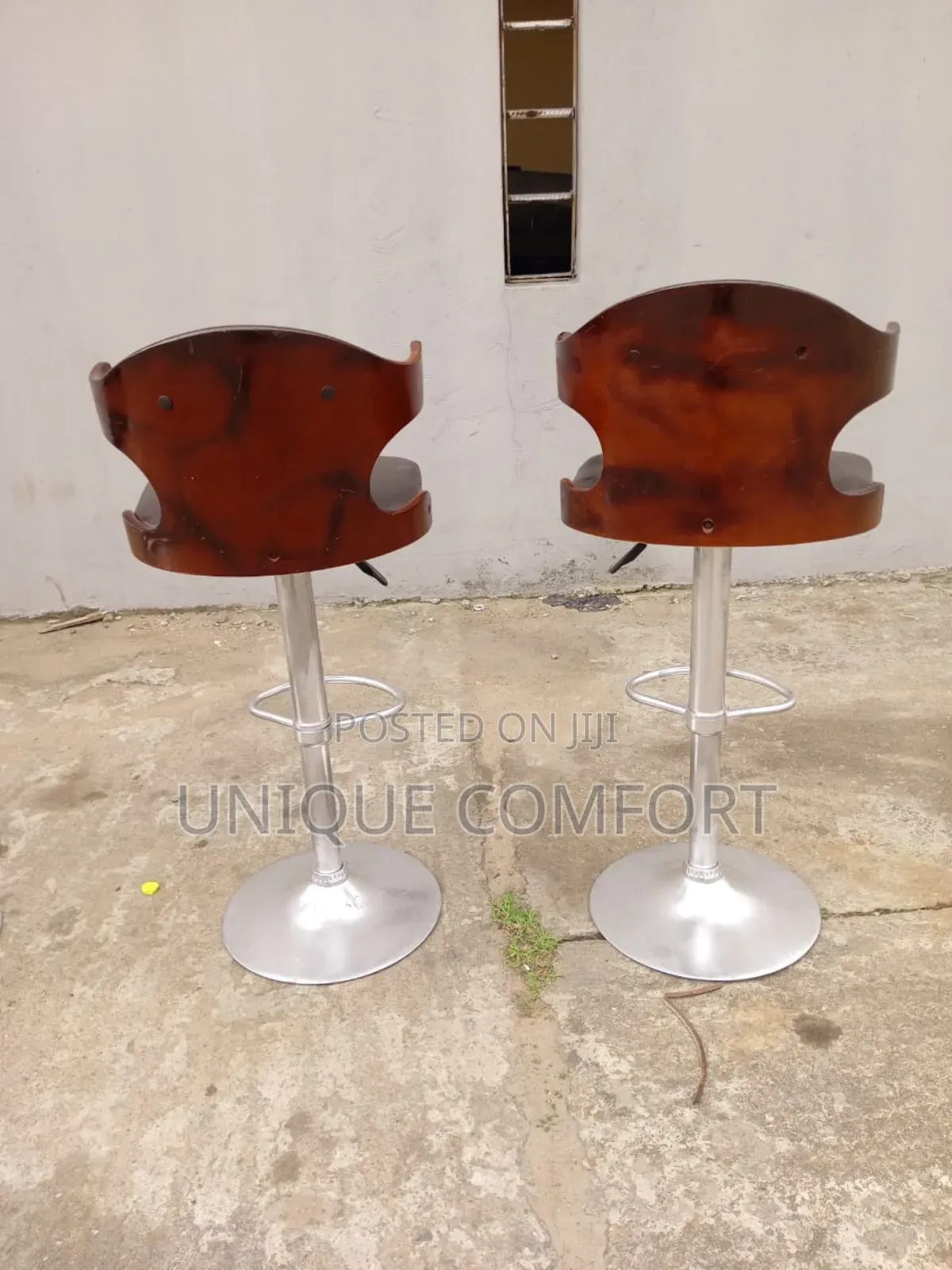 Imported Classic Adjustable Wooden and Leather Bar Stool ( Each)