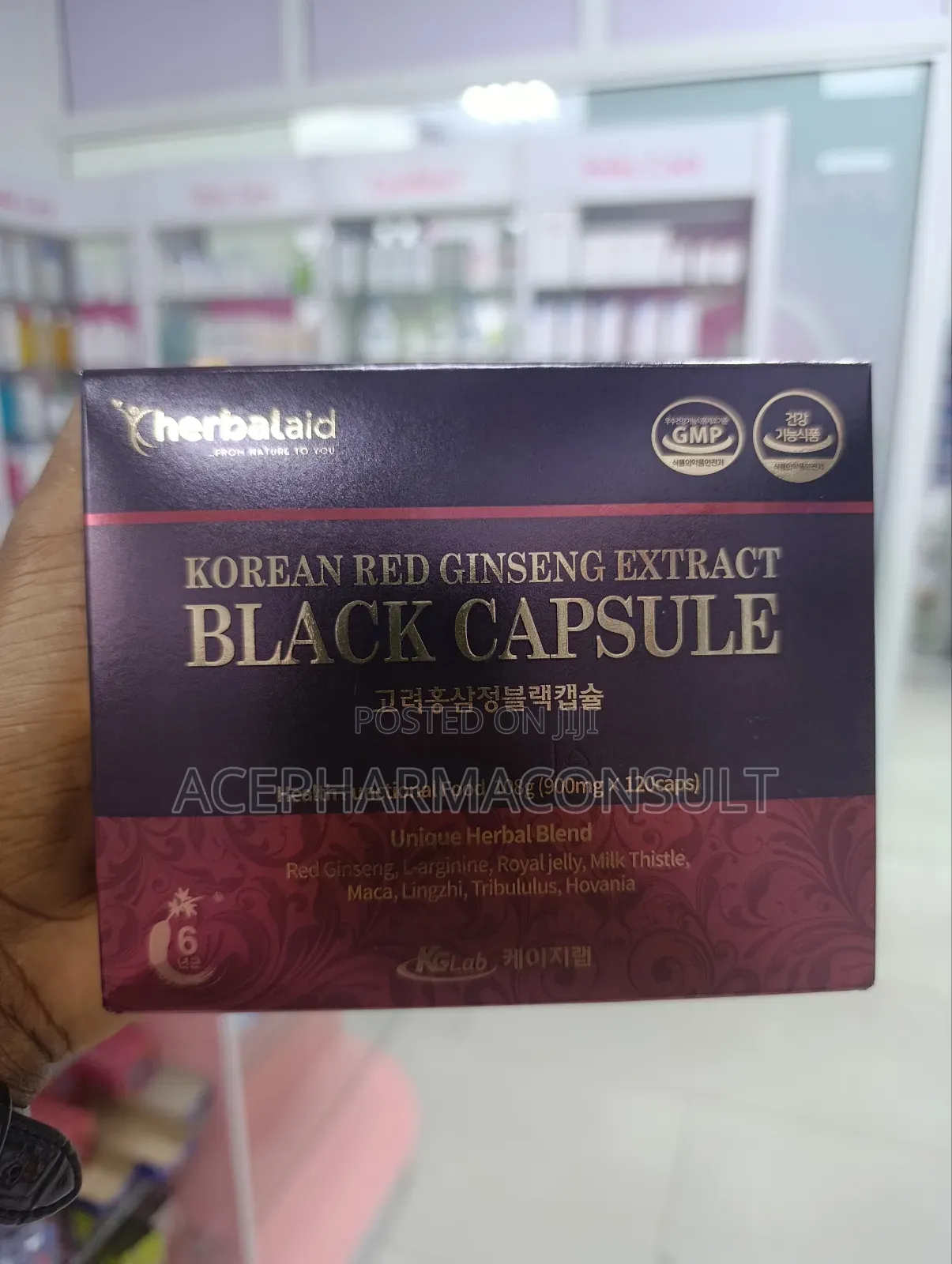 Korean Red Ginseng Extract Black Capsule X 120