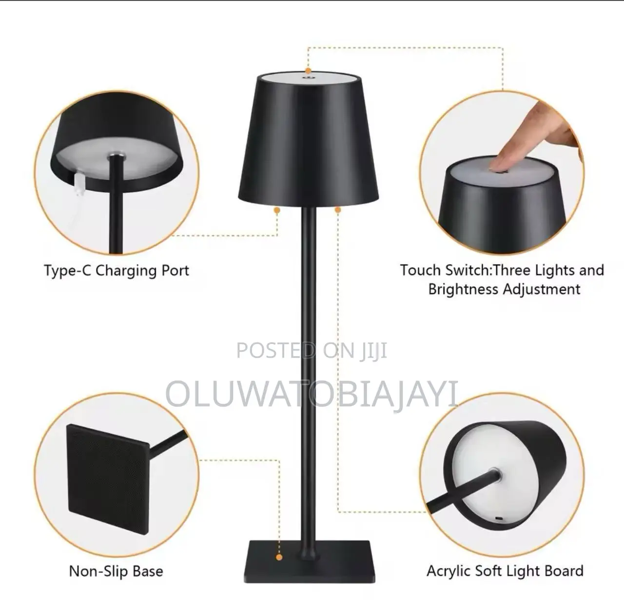 Wireless Table Lamp Led  Vases Light Touch Switch Bar Dining Lamp