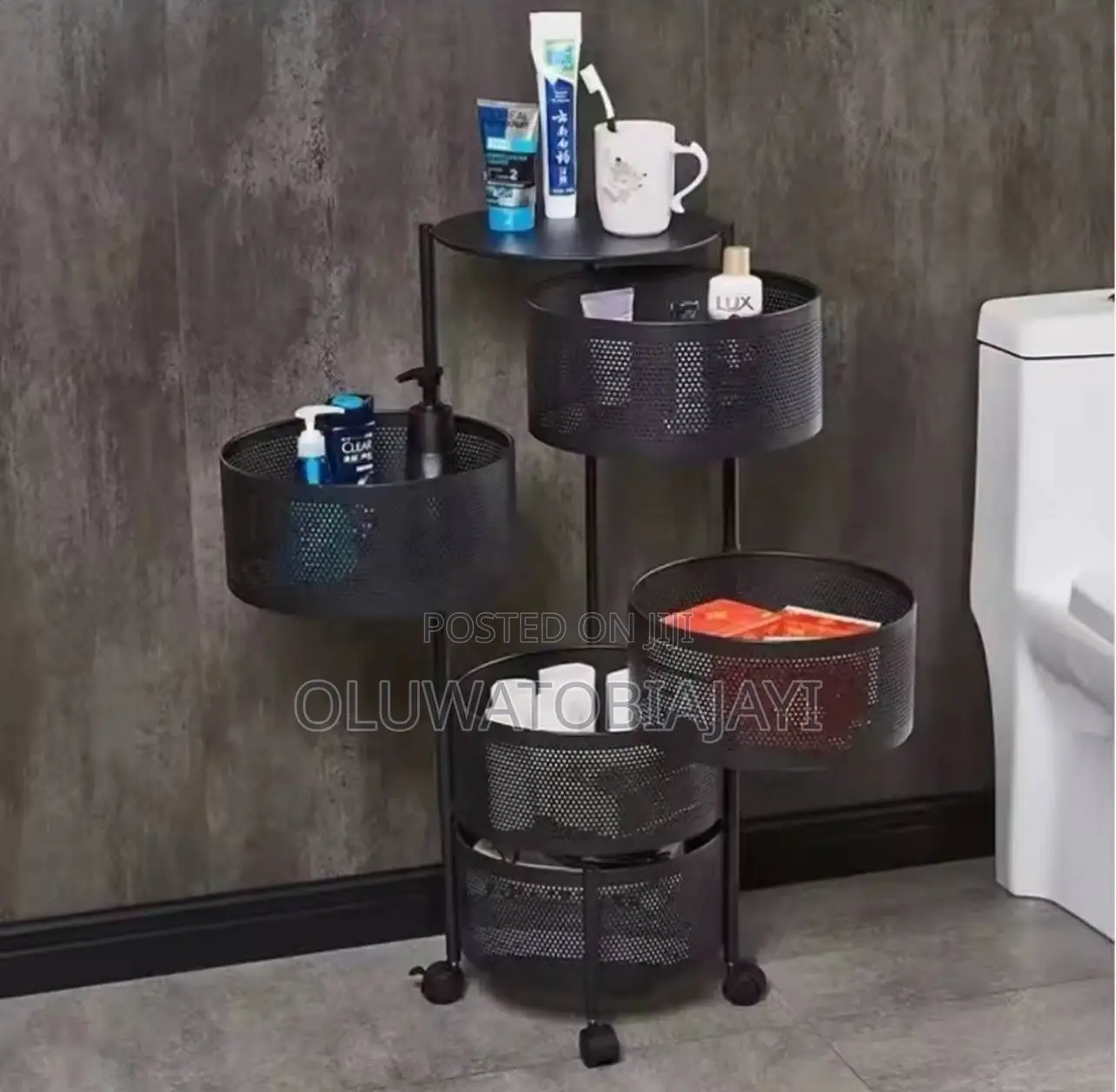 Kitchen Rotatable Organizer Movable Floor-standing Multilayer