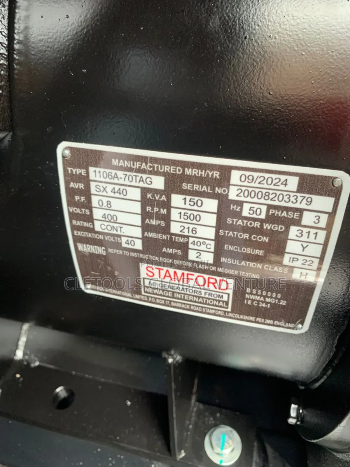 Perkins Soundproof Diesel Generator 150kva