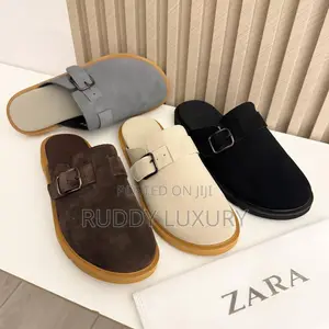 Zara Men’S Mules Shoes – Suede Designer Slip-Ons