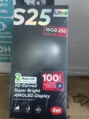 New Itel S25 Ultra 256 GB Black